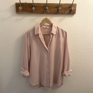 Dusty Pink Button Up Blouse